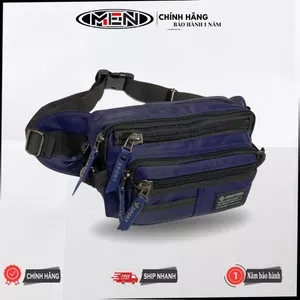 Túi đeo bụng cao cấp 6 ngăn 600oxfor M.E.N rêu - đen vải dầy dặn gsr {HCM}