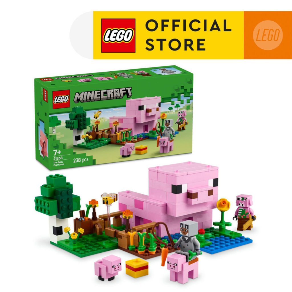 LEGO MINECRAFT 21268 Đồ Chơi Lắp Ráp Ngôi Nhà Của Những Chú Heo