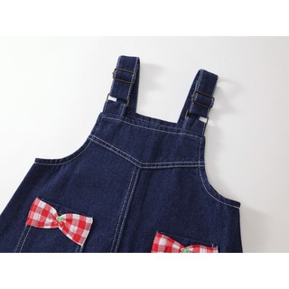 Váy Cho Bé Gái, Váy Yếm Cho Bé Gái Thiết Kế Nơ Xinh Xắn Chất Liệu Jean Bò Mềm Mại