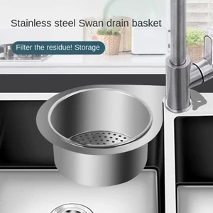 【Giỏ Lọc Inox Cổ Thiên Nga】- Giải Pháp Lọc Rác Thông Minh | Chống Tắc Nghẽn, Làm Khô & Treo Tiện Lợi