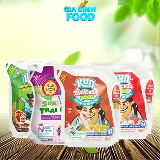 Sữa trái cây KUN dạng túi hương nho/ cam/ dâu/ lúa mạch - 110ml/túi
