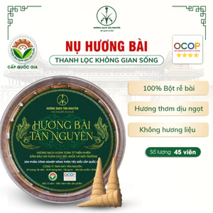 Hộp 45 viên nụ hương bài cao cấp Tân Nguyên, làm từ rễ cây hương bài tự nhiên, thơm dịu ngọt