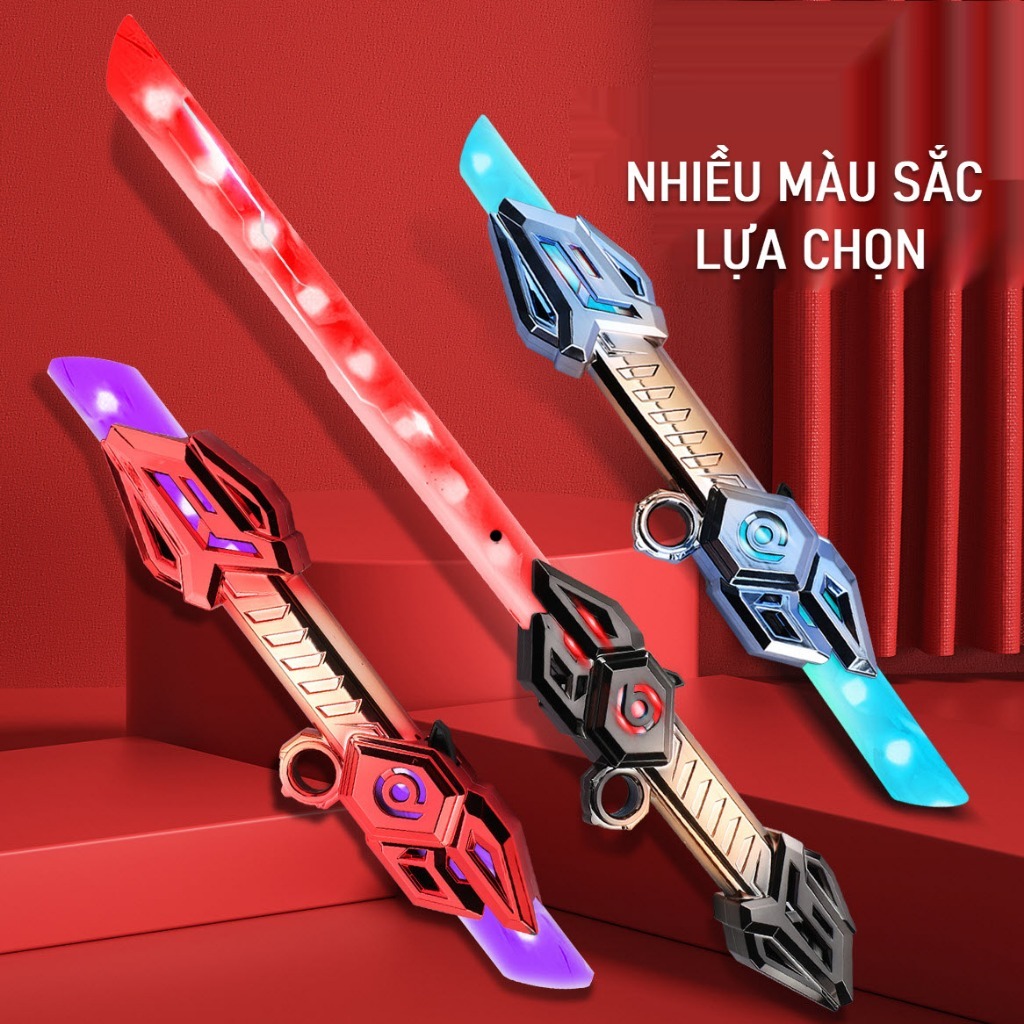 Kiếm LED Phát Sáng Leiteng Xoay 360° – Đèn 7 Màu, Sạc Type-C, Dài 61cm, Đồ Chơi Siêu Anh Hùng Cho Bé