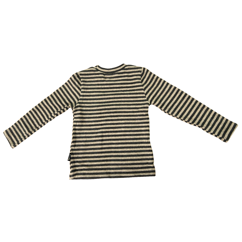 Áo Thun Tay Dài Bé Gái Hania Kids Chất Cotton Co Giãn, Họa Tiết Kẻ Ngang Màu Nâu Cà Phê