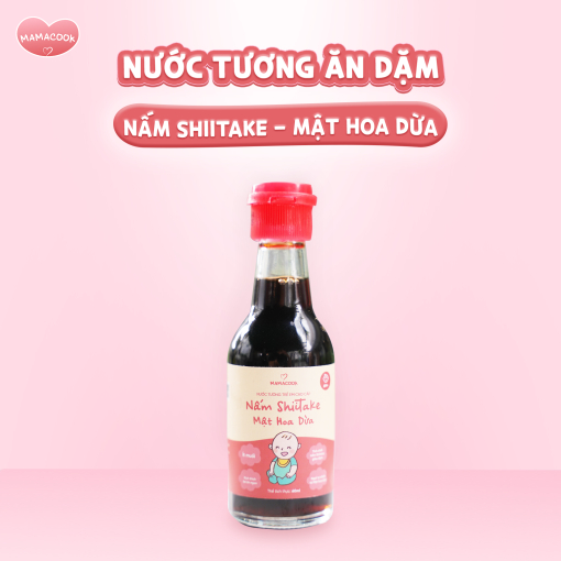 Nước Tương Trẻ Em Cao Cấp – Nấm Shiitake & Mật Hoa Dừa Mamacook 60ml