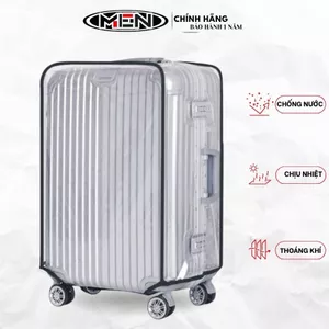Trùm nhựa dẻo xịn vali trắng trong suốt có Viền size 18-30inch M.E.N đi công tác [XÃ KHO]