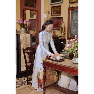 [BST TẾT 2026] Áo dài cách tân AD248 - QD044 dáng ôm tay dài phối tà rộng mềm mại