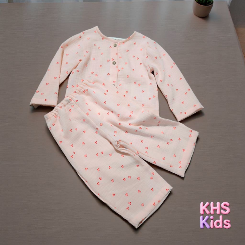 Bộ Đồ Dài Tay Cho Bé Xô Muslin - Mát Mẻ Mùa Hè, Ấm Áp Mùa Đông