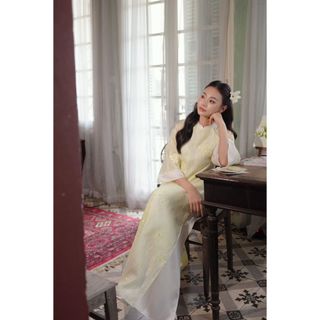 [BST TẾT 2026] Áo dài cách tân AD254 - QD043 tay lỡ tà vừa phối viền tay