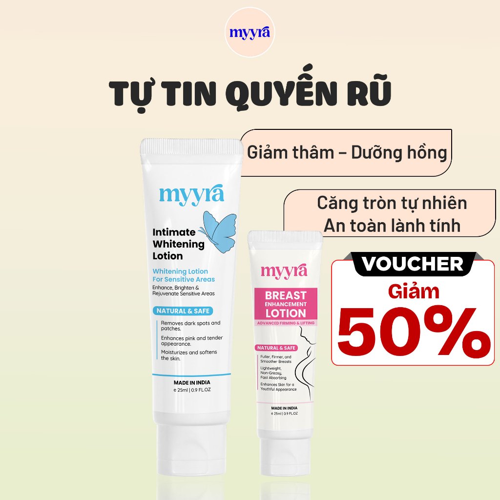 Combo Tự Tin Quyến Rũ Với Bộ Đôi Kem Giảm Thâm & Kem Nâng Vòng Một Tăng Vòng Một Săn Chắc Đầy Đặn