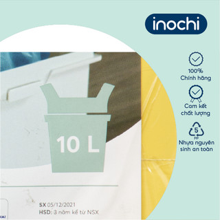 Túi rác màu Soji 4 cuộn Inochi siêu dẻo dai, co giãn, khó rách, an toàn, thân thiện môi trường, tăng 20% thể tích túi