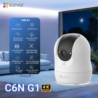 Camera EZVIZ C6N G1 8MP - Góc siêu rộng, Nhận Diện Người và Thú Cưng, True WDR Giảm Chói Sáng, Chạm Gọi Nhanh