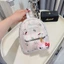 Balo Nhí Mini Họa Tiết In Hình Ngộ Nghĩnh Da PU Phối Vải Tặng Kèm Charm Gấu Dễ Thương - BL004