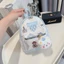 Balo Nhí Mini Họa Tiết In Hình Ngộ Nghĩnh Da PU Phối Vải Tặng Kèm Charm Gấu Dễ Thương - BL004