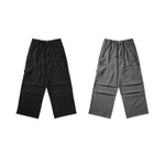 Quần Kaki Ống Rộng DAPPERANDMORE "PARACHUTE CARGO PANTS" Phối 2 Túi Bên Hông Kèm Dây Rút Eo - Đen — ảnh 3