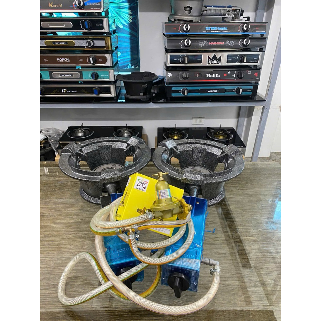 Combo 2 bếp CN Loại 1 van dây đôi- sử dụng chung 1 bình gas