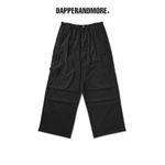 Quần Kaki Ống Rộng DAPPERANDMORE "PARACHUTE CARGO PANTS" Phối 2 Túi Bên Hông Kèm Dây Rút Eo - Đen — ảnh 1