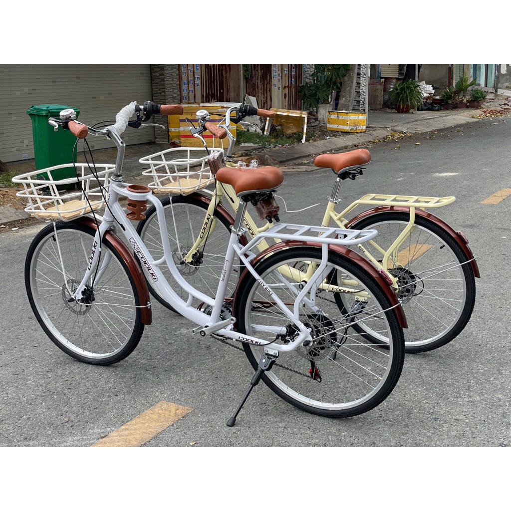 Xe đạp Mini Coolki 24-26 inch, đầy đủ gacbaga, giỏ xe