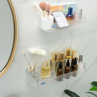 Bộ Khay Treo Tường Nhà Bếp , Nhà Tắm Không Cần Khoan Chỉ Cần Dán