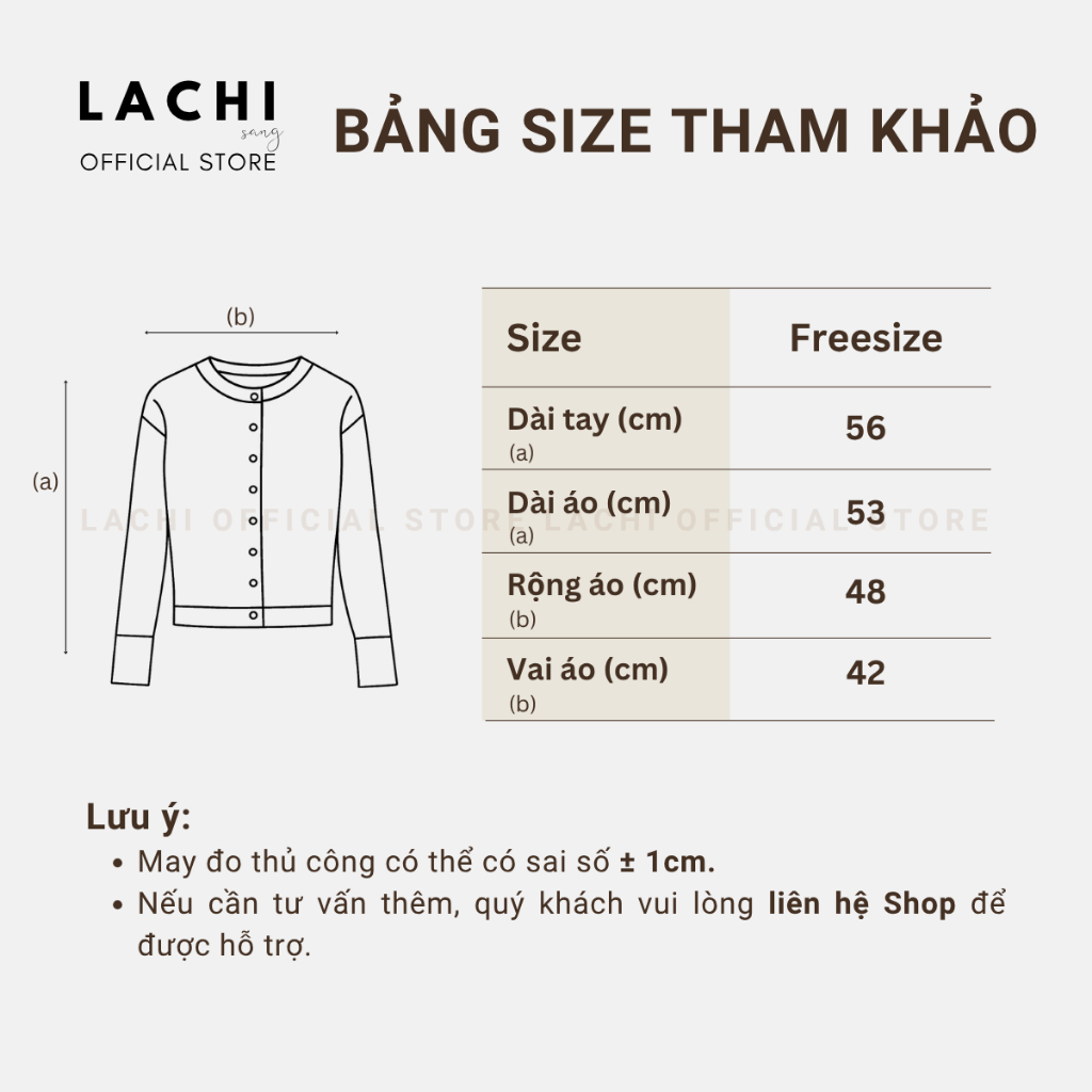 Áo len cardigan dài tay LACHI chất liệu dệt kim cổ tròn phong cách Hàn Quốc trẻ trung nữ tính LC-AL11 | BigBuy360 - bigbuy360.vn