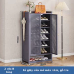 Tủ giày cửa mở dung tích lơn cho căn hộ, chung cư sang trọng, tủ đựng giày dép7,8 tầng lắp ghép tiện lợi — ảnh 5