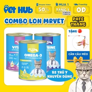Combo 12 & 6 Lon Pate MR VET Dạng Hộp 400g Thức Ăn Ướt Cho Mèo Bổ Sung Dinh Dưỡng Toàn Diện