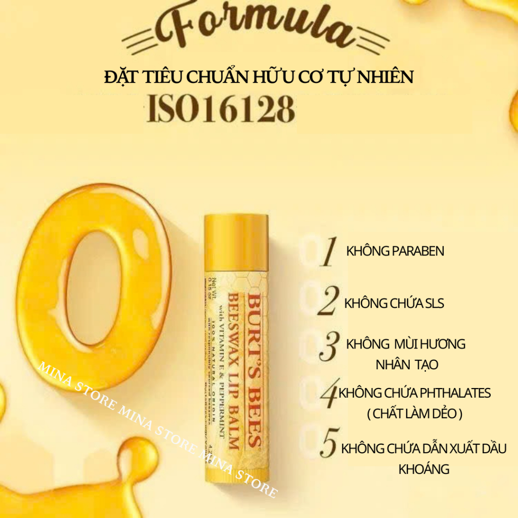 Son Dưỡng Môi Burts Bees Sáp Ong Thiên Nhiên Burt Bee Sun Care Mineral Sunscreen Lip Balm