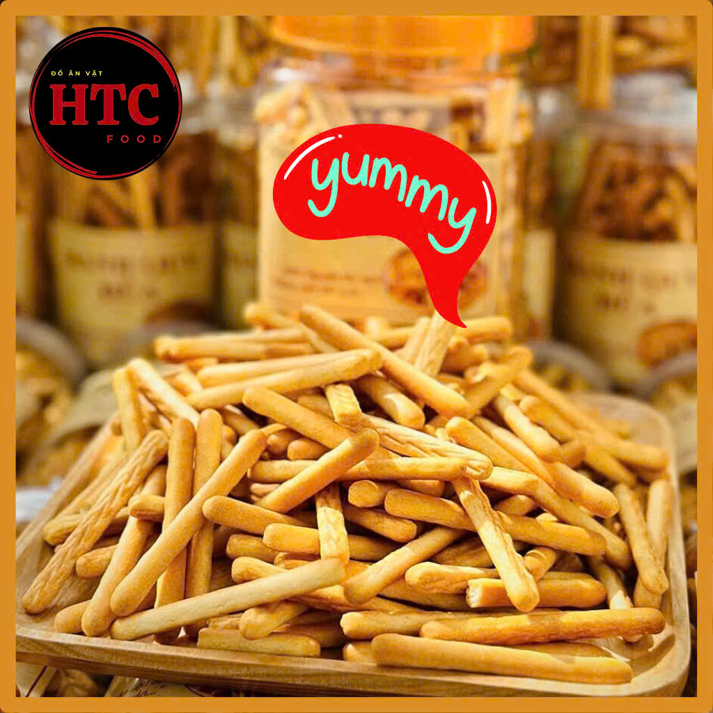 Bánh quy đũa cao cấp đồ ăn vặt văn phòng giòn tan, thơm bơ, ít ngọt, bánh kẹo ăn vặt ngon, HTC Food
