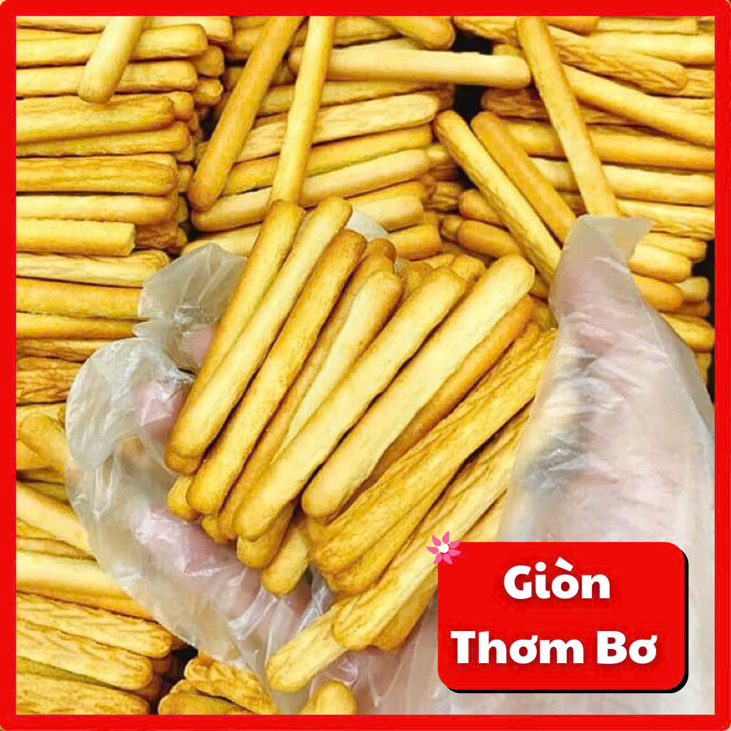 Bánh quy đũa cao cấp đồ ăn vặt văn phòng giòn tan, thơm bơ, ít ngọt, bánh kẹo ăn vặt ngon, HTC Food
