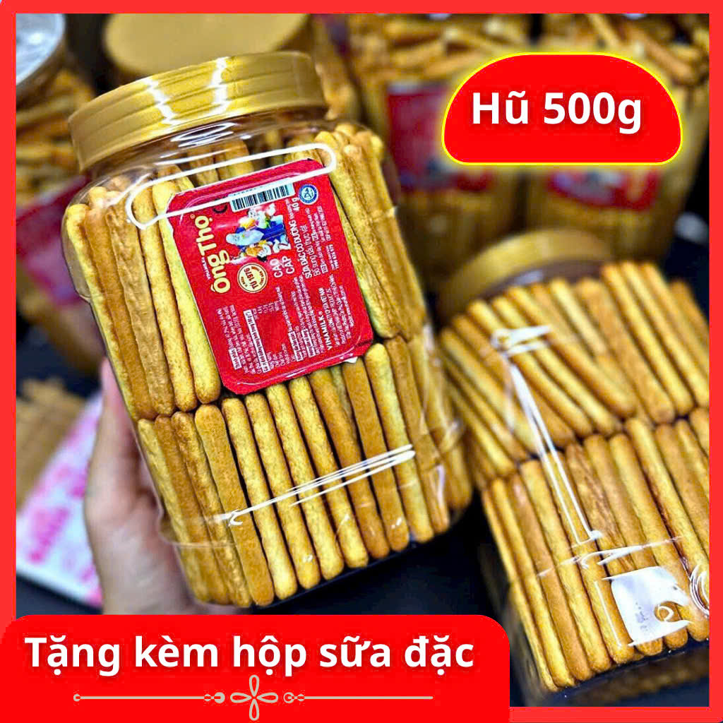 Bánh quy đũa cao cấp đồ ăn vặt văn phòng giòn tan, thơm bơ, ít ngọt, bánh kẹo ăn vặt ngon, HTC Food