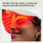 Mặt nạ ánh sáng sinh học Therabody TheraFace Mask Glo 504 LED, massage rung, giảm nếp nhăn, ngừa mụn — ảnh 5