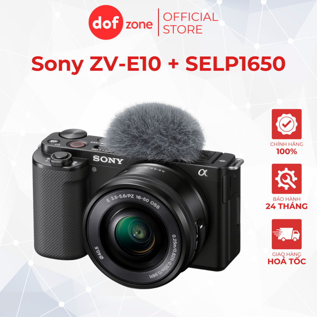 Máy ảnh Sony ZV-E10 ĐEN + Kit 16-50mm F3.5-5.6 II Mới chính hãng bảo hành 24 tháng | BigBuy360 - bigbuy360.vn