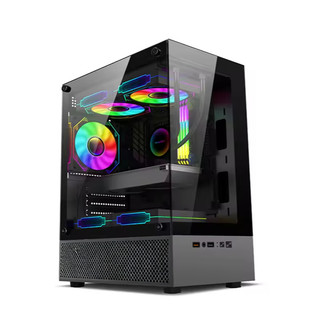 Vỏ Case máy tính JD-T8（ M-ATX, 3 Fans)  Thùng máy tính kính kích thước nhỏ gọn
