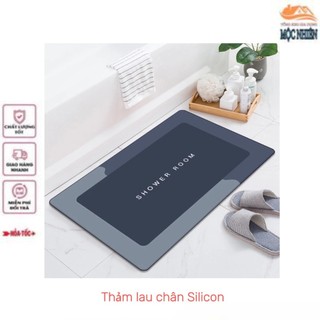 Thảm silicon lau chùi chân hình chữ nhật siêu thấm hút, chống trơn trượt