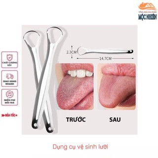 Dụng cụ vệ sinh lưỡi, cạo lưỡi sạch, chất liệu inox cao cấp