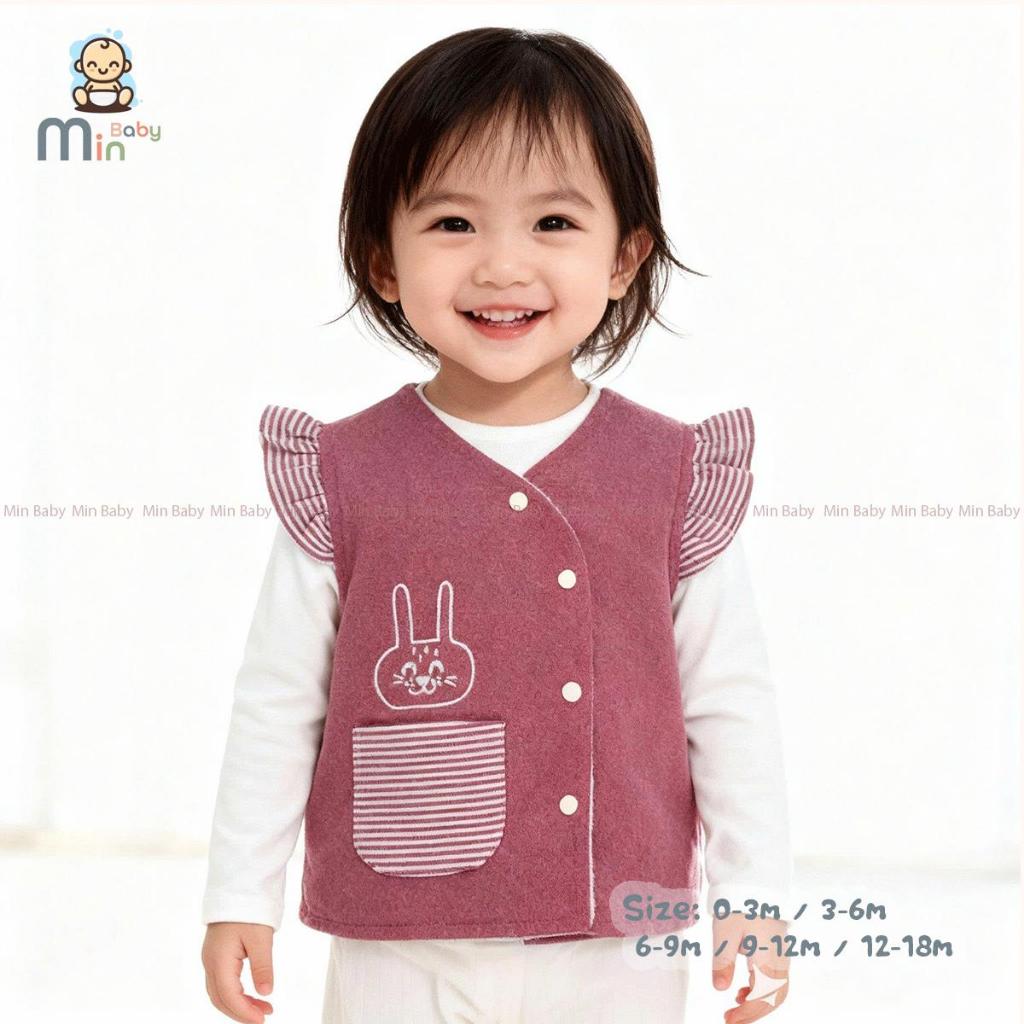 Gile Nỉ Bông 2 Lớp Bé Gái Mềm Nhẹ Siêu Ấm Áp - Hàng Chính Hãng MIN0464