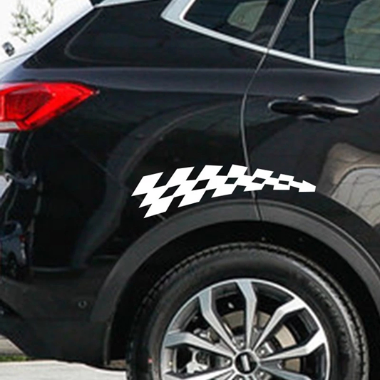 [COMBO 02 Tem lột tách nền] CỜ ĐUA. Decal hình dán xe máy, nón bảo hiểm, xe Ô tô. Sticker xe điện, xe đạp điện