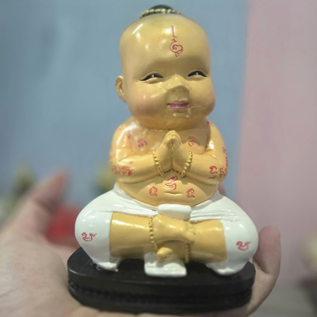 Tượng Cậu Bé May Mắn Bản Cao Cấp 13cm – Quà Tặng Lưu Niệm Mỹ Nghệ Thủ Công Tinh Tế