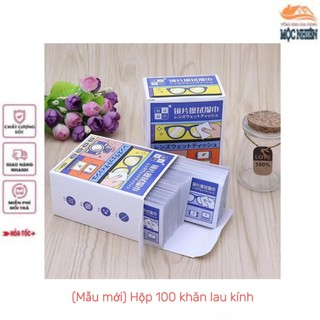 [Mẫu mới] Hộp 100 khăn lau kính, lau điện thoại, thiết bị điện tử chống mờ kính, chống đọng hơi nước