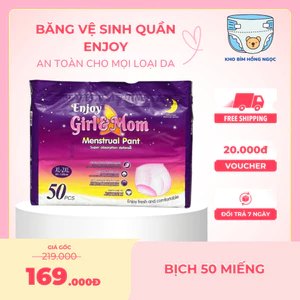 Băng Vệ Sinh Quần Enjoy Girl&Mom Thấm Hút Tốt, Chống Tràn Hiệu Qủa, Đủ Size 30-90Kg
