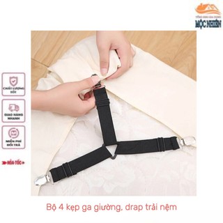 Bộ 4 Kẹp ga giường, drap trải nệm - đa năng, tiện dụng