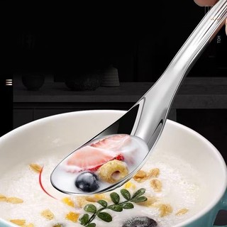 (M51) Muỗng INOX Dày Cao Cấp - Muỗng INOX Màu Vàng Bạc Muỗng Ăn Cốm Gia Đình, Muỗng Ăn Cốm Em Bé INOX Sâu Lòng