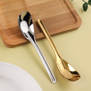 (M51) Muỗng INOX Dày Cao Cấp - Muỗng INOX Màu Vàng Bạc Muỗng Ăn Cốm Gia Đình, Muỗng Ăn Cốm Em Bé INOX Sâu Lòng