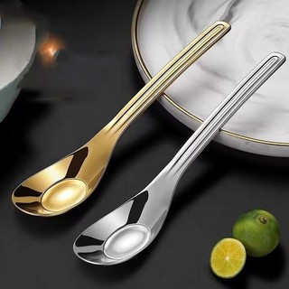 (M51) Muỗng INOX Dày Cao Cấp - Muỗng INOX Màu Vàng Bạc Muỗng Ăn Cốm Gia Đình, Muỗng Ăn Cốm Em Bé INOX Sâu Lòng