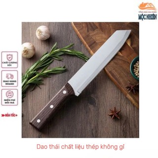 [Mã 324] Dao thái thức ăn chất liệu thép không gỉ, chuôi dao làm từ gỗ - tiện dụng, siêu bền