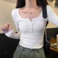 Áo Thun dài tay Giữ Nhiệt Cổ chữ U cổ Cài cúc Chất thun tăm mềm min co dãn cao cấp From ôm body siêu tôn giáng