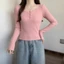 Áo Thun dài tay Giữ Nhiệt Cổ chữ U cổ Cài cúc Chất thun tăm mềm min co dãn cao cấp From ôm body siêu tôn giáng