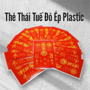 Thẻ Thái Tuế Ép Plastic để lên mặt lưng điện thoại, bóp ví phong thủy