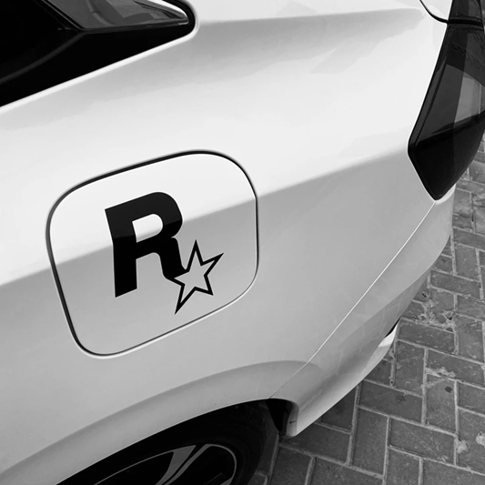[Tem lột ] R NGÔI SAO. Decal dán xe ô tô, xe máy, nón bảo hiểm, xe máy điện, xe điện, điện thoại, laptop. Chống nước.