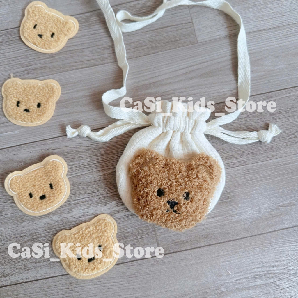 Túi Tỏi Cho Bé Hình Gấu Dễ Thương, Túi Vải Đựng Tỏi Sơ Sinh – Phụ Kiện Cho Bé - CaSi